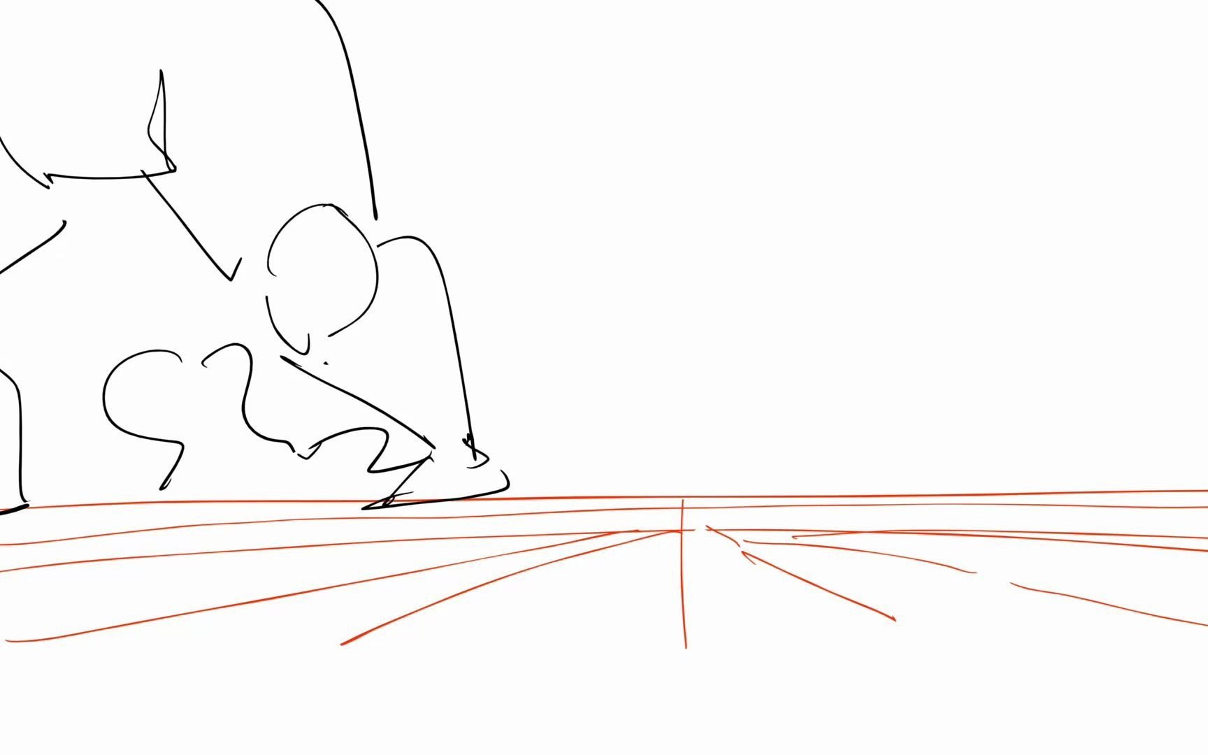 分镜练习受到十万伏特冲击波之后向后缓慢移动并与地面产生摩擦