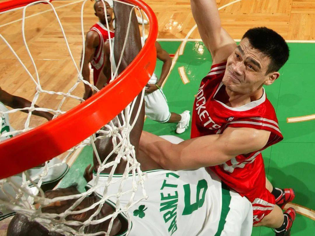 篮球名场面:姚明隔扣加内特