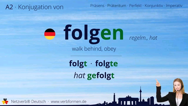 Konjugation Verb „folgen“ (regelm., hat)  alle Zeitformen, Lernvideo, Tutorial哔哩哔哩bilibili