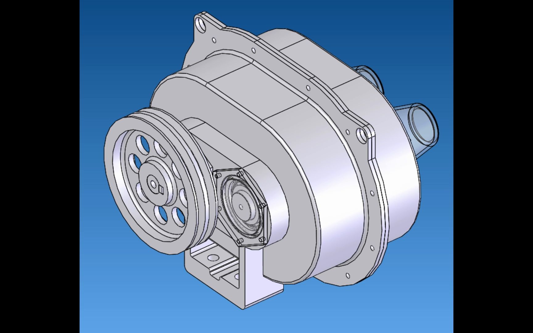 直线振动筛激振器solidworks三维图