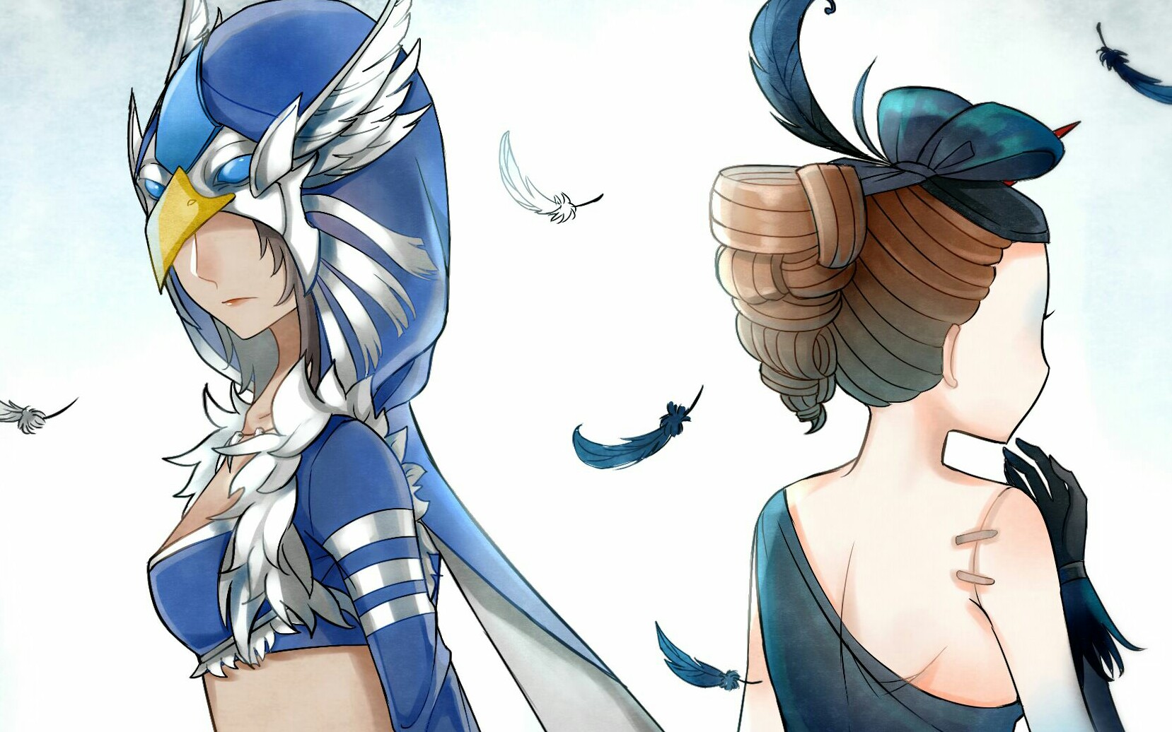 第五人格佣兵白鹰性转和空军黑天鹅