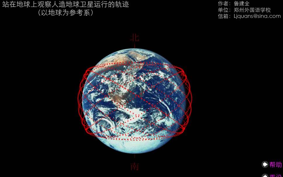 卫星相对地球的运动轨迹哔哩哔哩bilibili