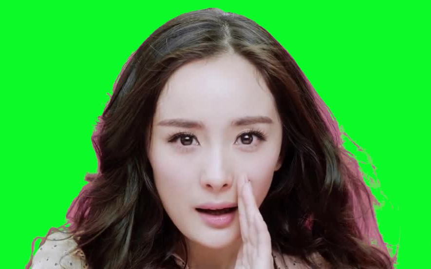 (美女明星绿幕)杨幂:你没事吧