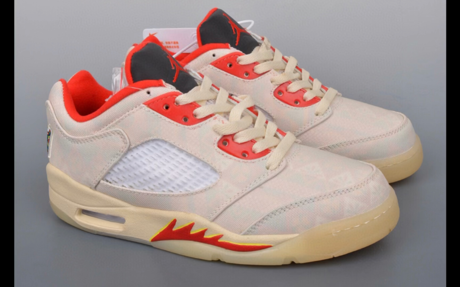 乔丹air jordan 5 chinese new year 限定白红撕撕乐低帮复古篮球鞋dd