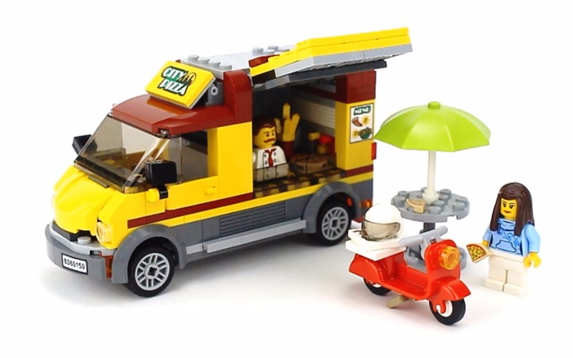 【月光砖厂】乐高lego2017城市系列60150披萨车乐高积木速组评测