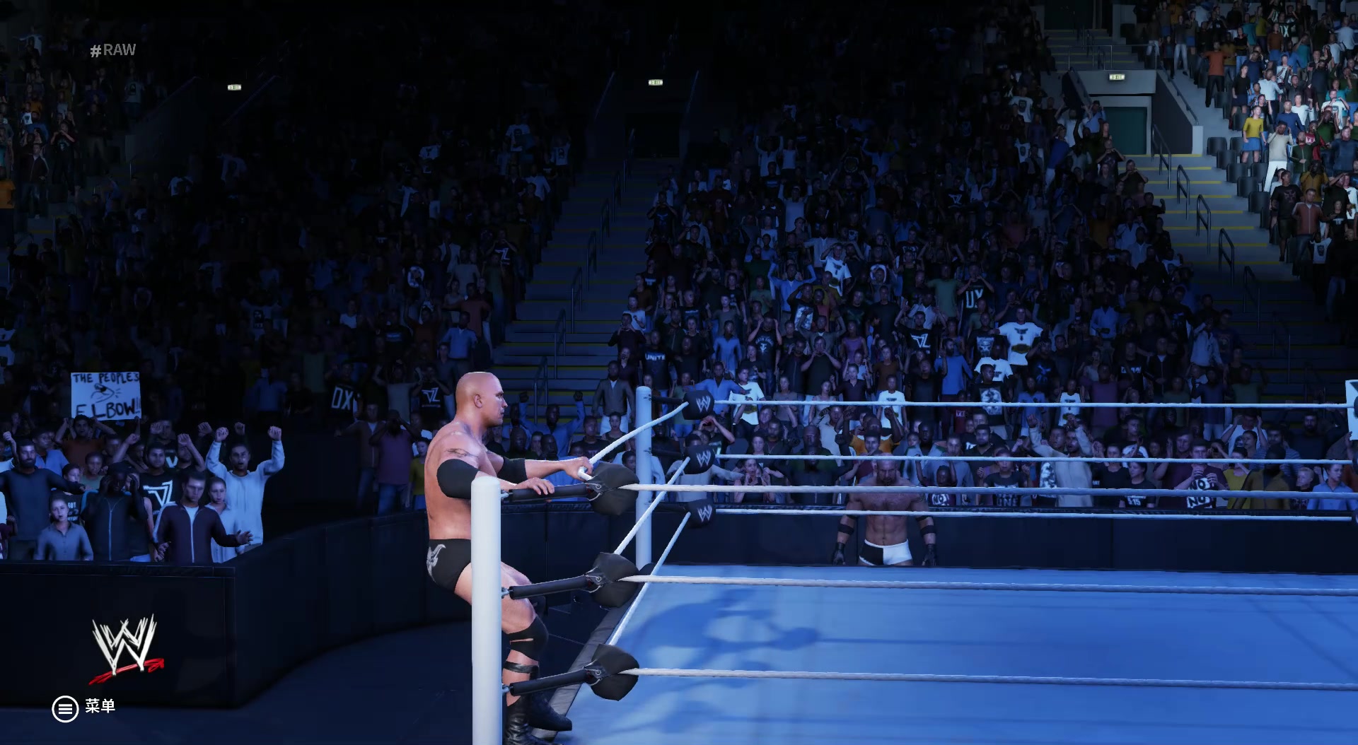 wwe2k19锦标赛系列战神高柏vs巨石强森争夺冠军纯ai控制