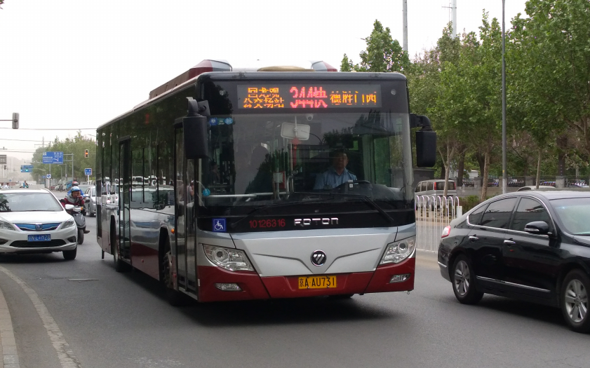 北京公交povpov034344路快车全程pov德胜门西回龙观公交场站
