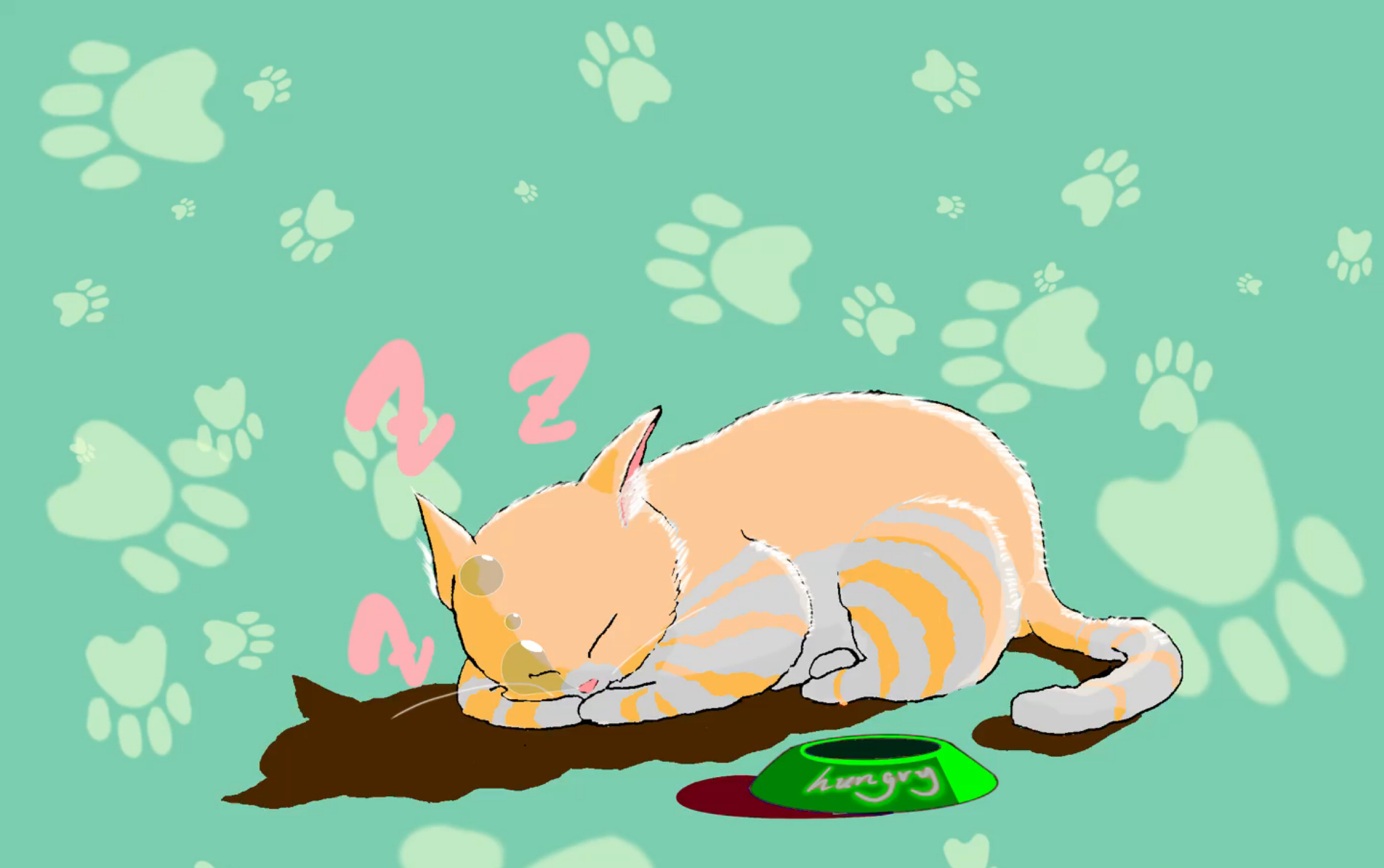 橘猫打盹儿 procreate绘画过程_哔哩哔哩 (゜-゜)つロ 干杯~-bilibili