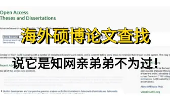 说它是知网亲弟弟不为过！海外硕博论文查找救星！