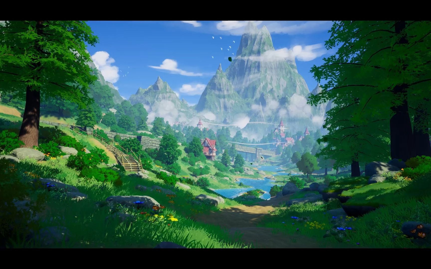 【虚幻4】ue4风格化地编场景 《静谧山谷林》