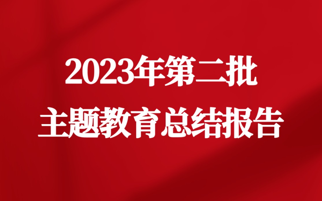 2023年第二批主题教育总结报告哔哩哔哩bilibili