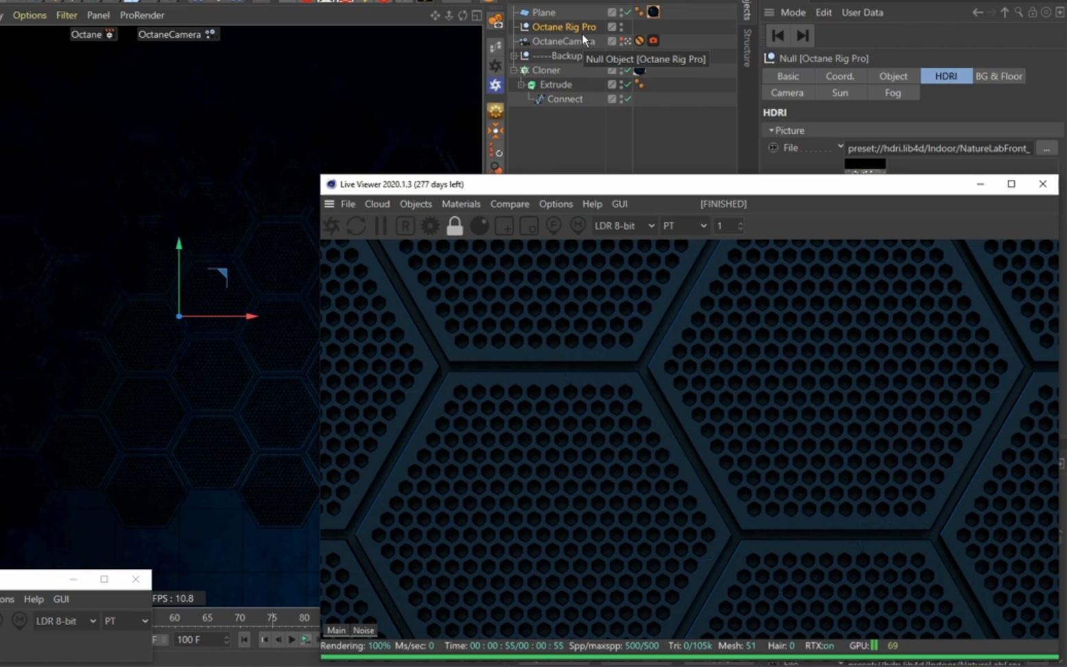 【c4d&octane教程】制作六边形蜂窝密集圆洞结构_哔哩哔哩 (゜-゜)つ