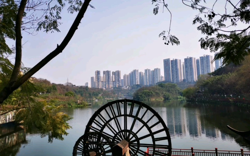 [图]水车捧起那忘情水，春风关不上旧门扉。走过风雨中的长廊，少一个多情郎，多一把女儿泪。