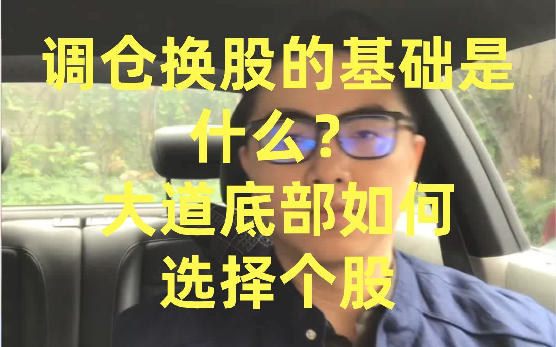 调仓换股的基础是什么? 大道底部如何选择个股?哔哩哔哩bilibili