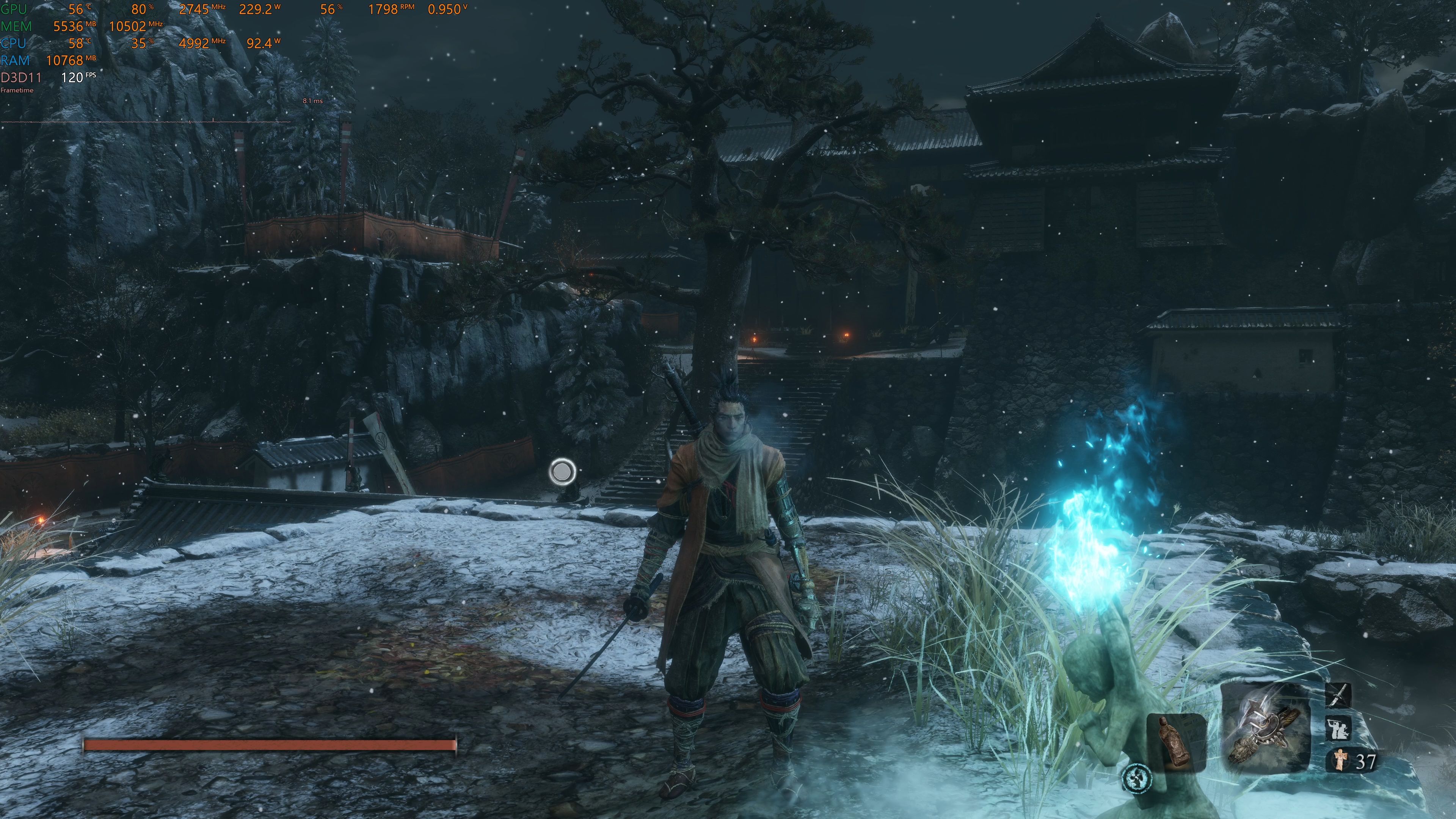 4090显卡 只狼4k120帧干义父猫头鹰09