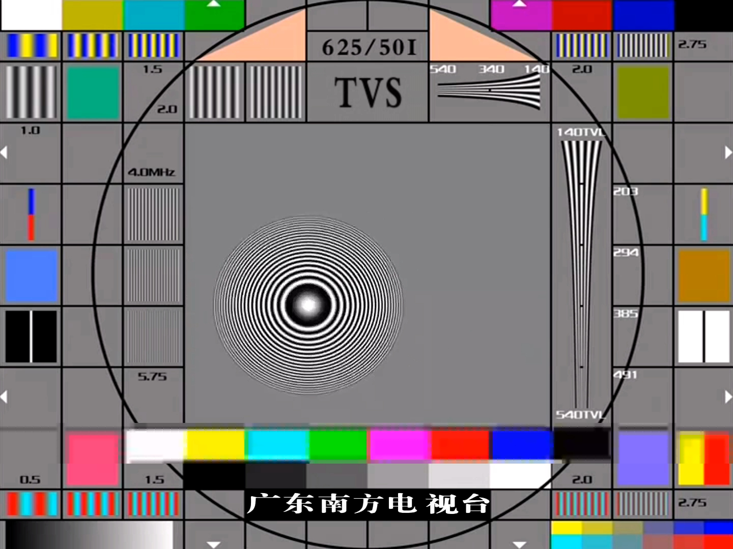 【素材】TVS (广东南方电视台) 旧版测试卡素材哔哩哔哩bilibili