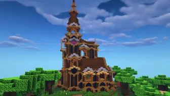 【Minecraft】外表华丽且实用的尖顶大宅 | 林中工坊建筑教程