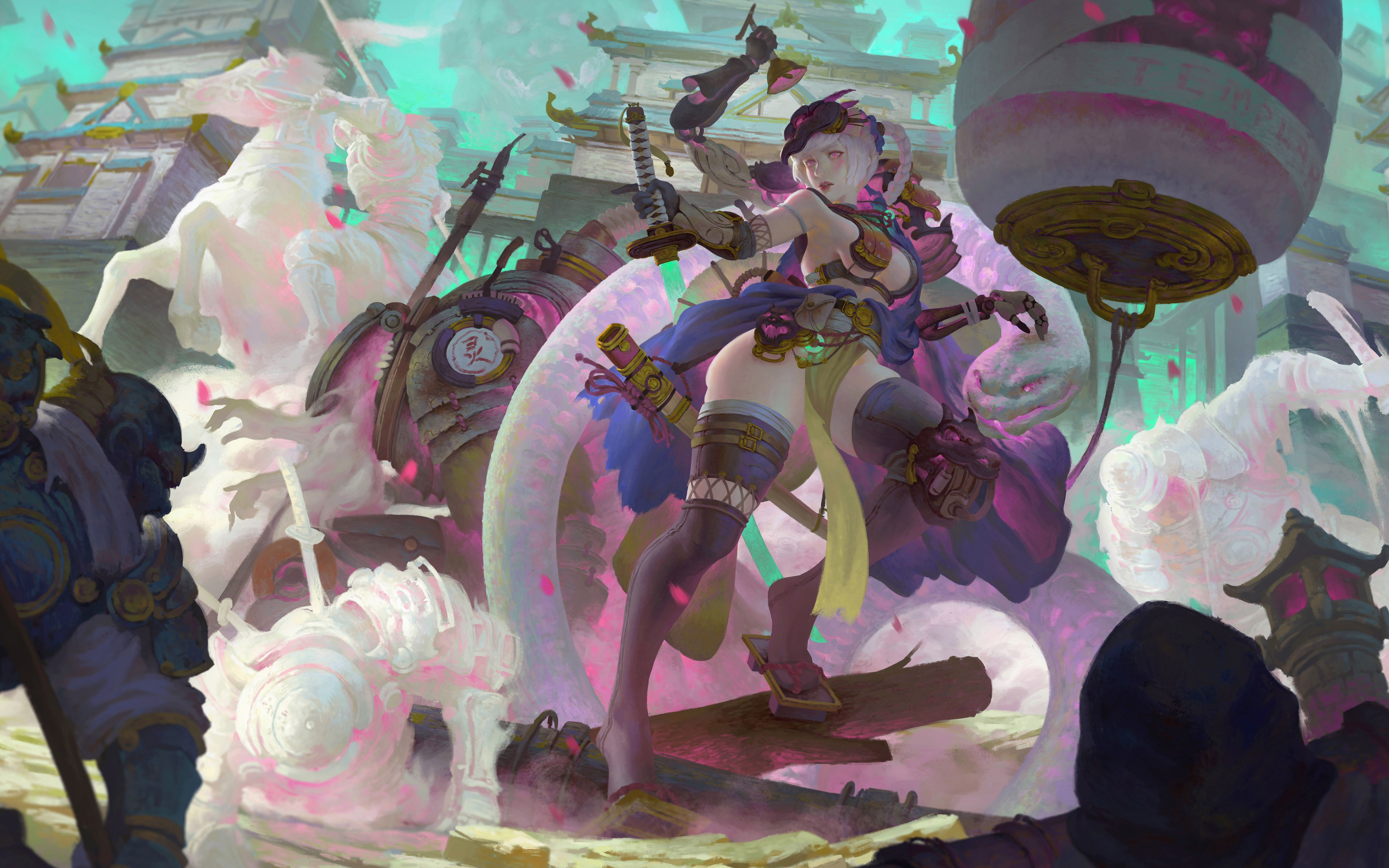 【板绘】【绘画过程】templarlscg绘画插图海报系列作品y7绘画过程