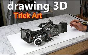 【搬运/3D画】3D素描摄像机Speed Drawing 3D video camera dibujar bien哔哩哔哩bilibili