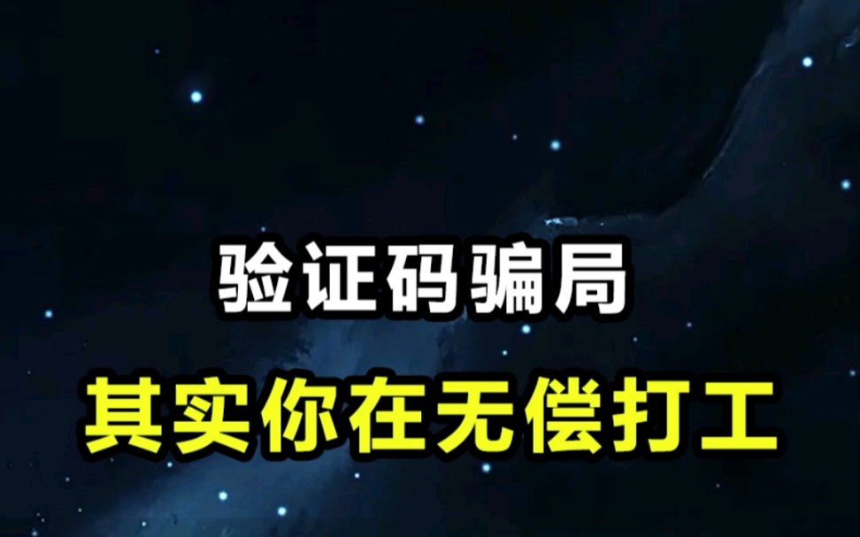 验证码骗局 其实你在无偿打工哔哩哔哩bilibili