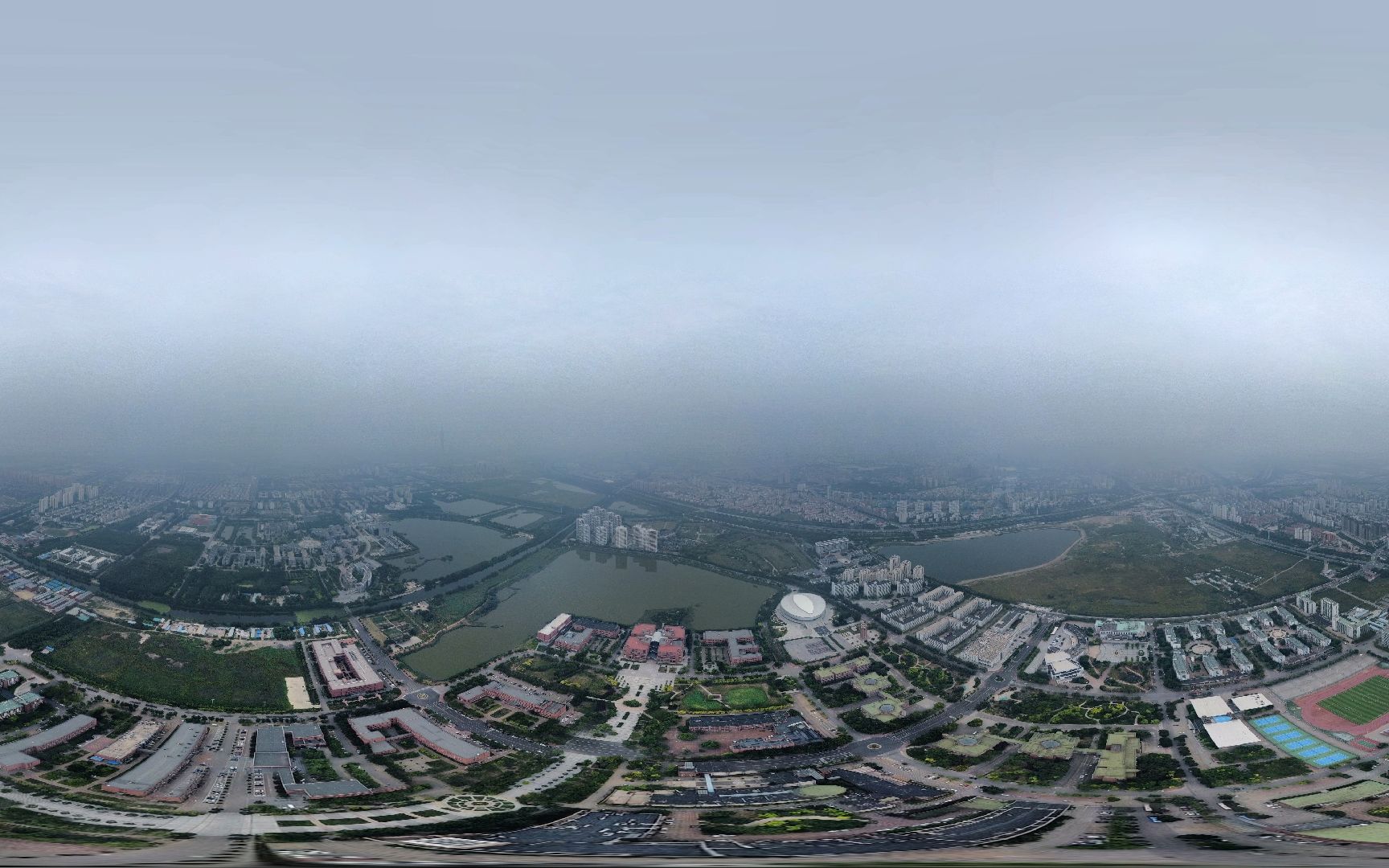 天津理工大学全景航拍