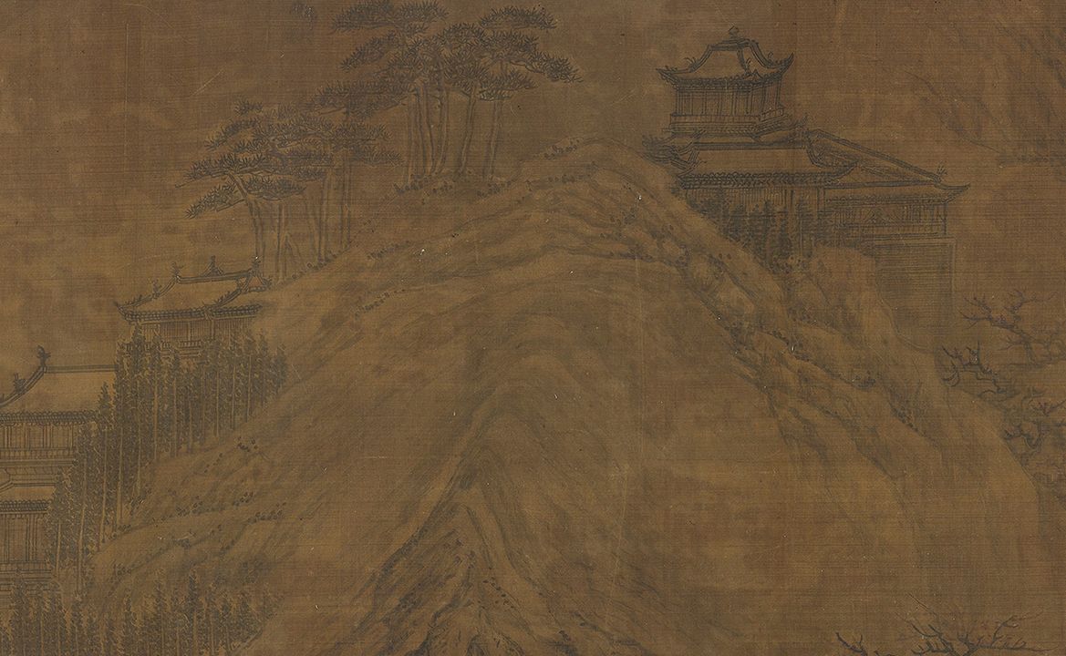 南宋 刘松年 关山行旅图卷 - 宋人骑驴长途旅行