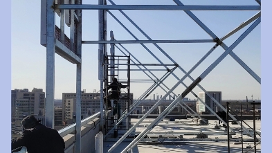 唐山清科园项目楼顶铝板穿孔字工程完美收工!