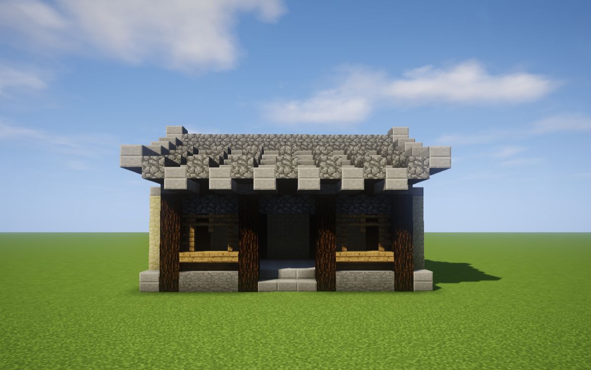 我的世界中式生存小屋_我的世界_教学