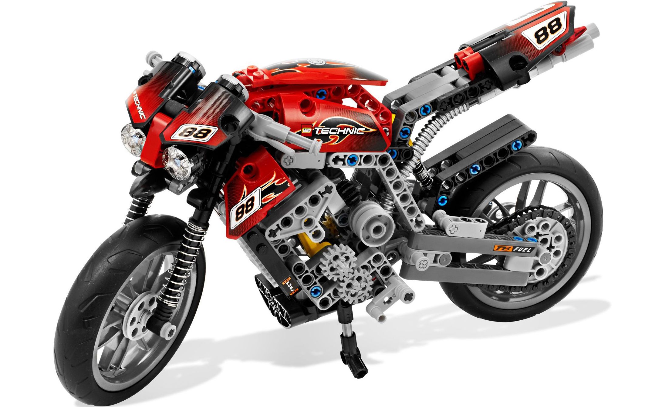 乐高lego 8051 科技机械组 摩托车 2010速拼评测_哔哩哔哩 (゜-゜)つ