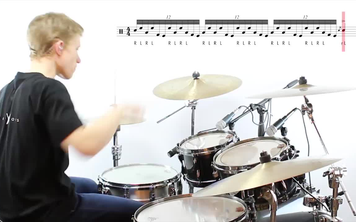 [图]Daily Chops #172 – Double Bass Drum Fill no. 25- Crossover Lick