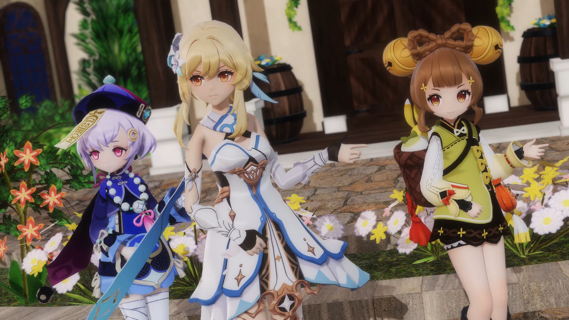 【原神mmd】ワールドワイドワンダー【荧&瑶瑶&七七】【搬运】