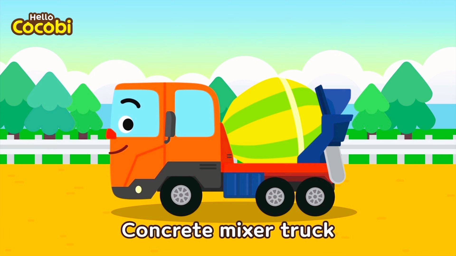 00搅拌车的歌儿童早教英文歌英语启蒙汽车动画 mix it all up