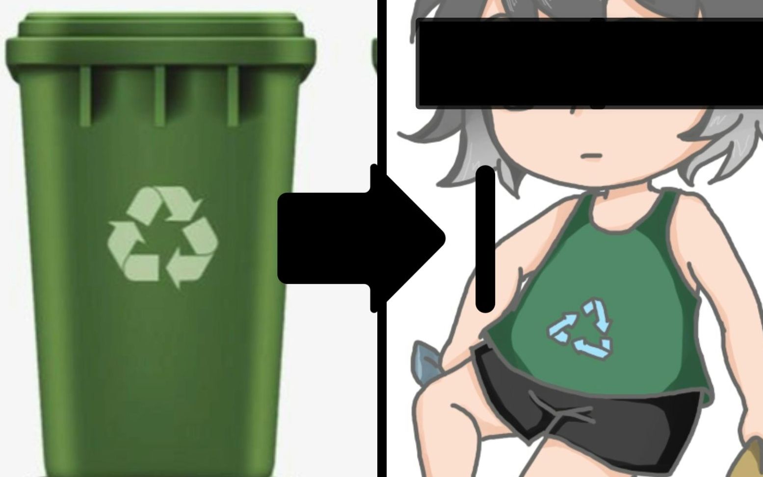 垃圾桶拟人化动漫图图片