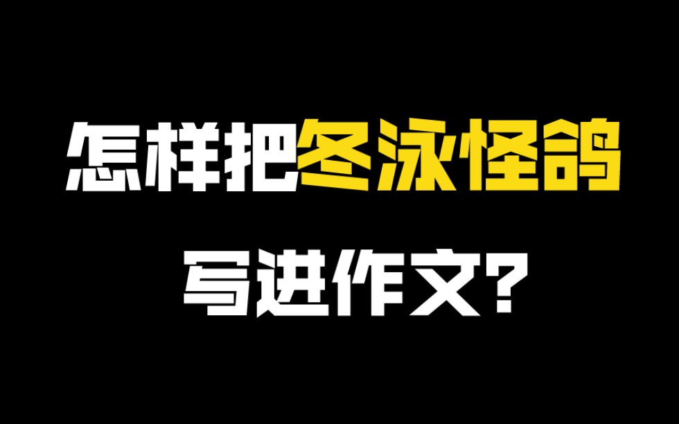 [批判性思维]“不是于文亮写不起,而是冬泳怪鸽更有性价比”哔哩哔哩bilibili