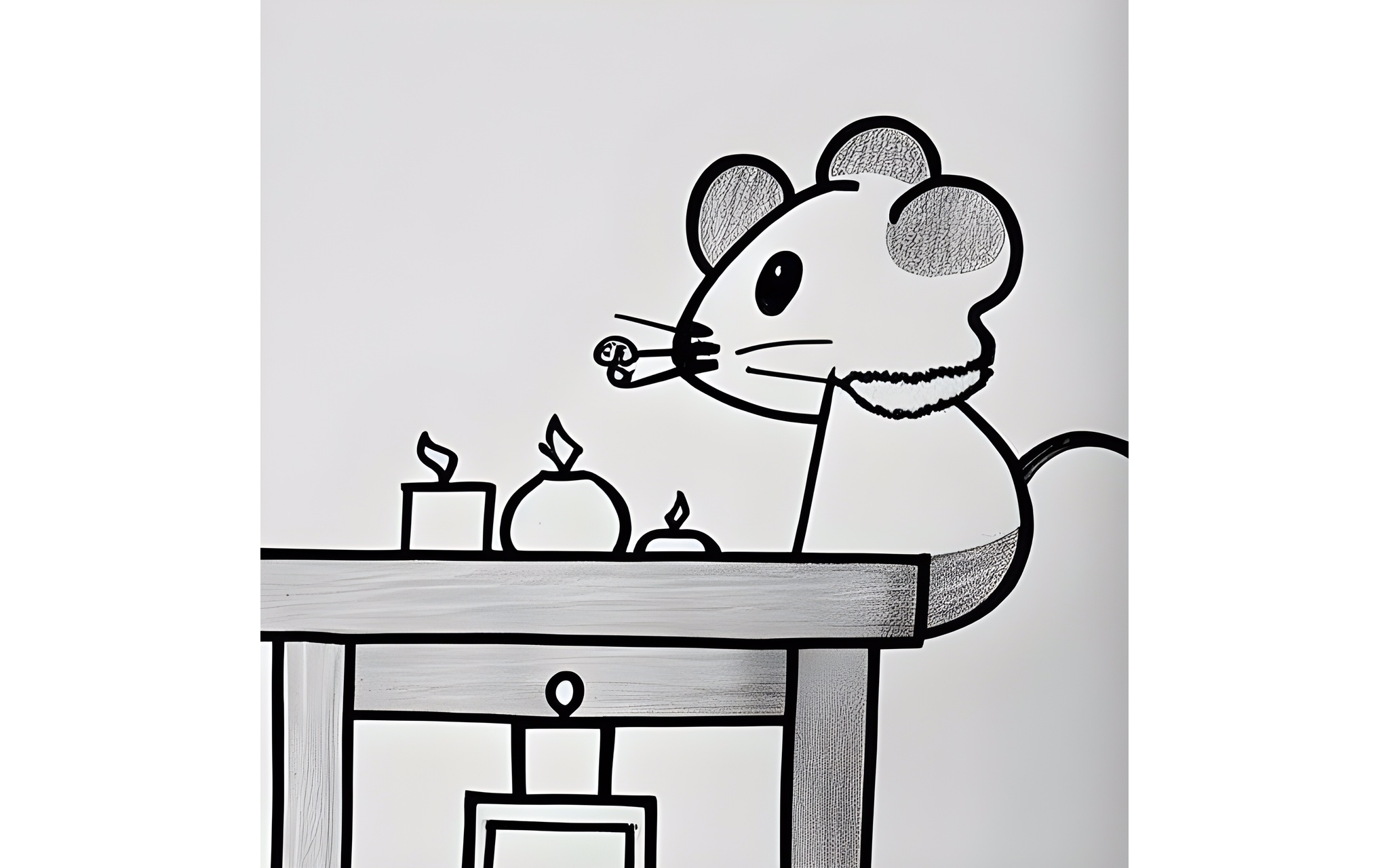 小老鼠上灯台画画图片