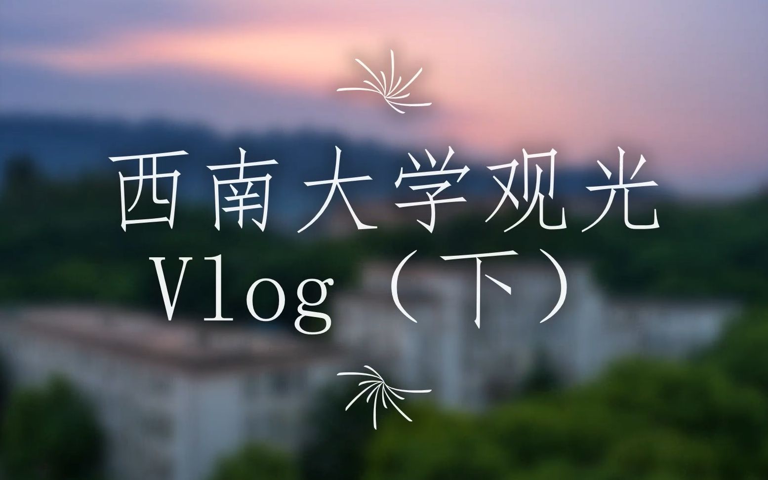 西南大学观光Vlog(下篇)哔哩哔哩bilibili