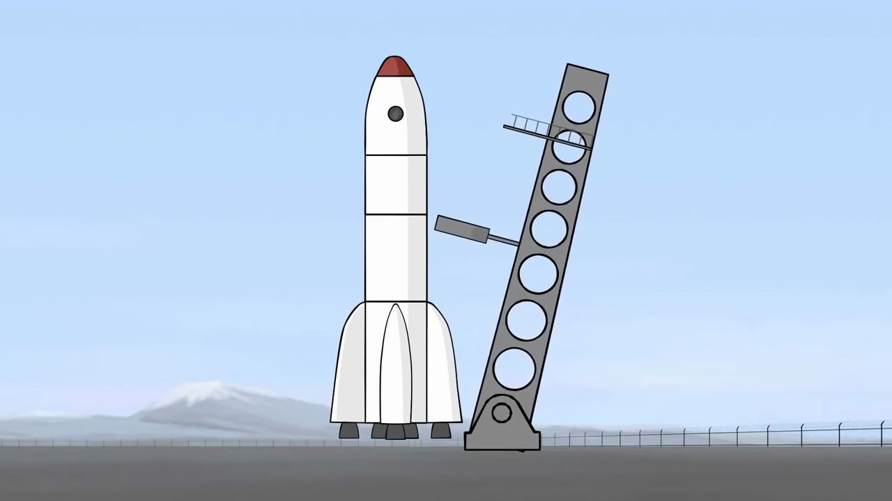 [图]火箭发射Big Construction - space rocket. Cartoons for kids.