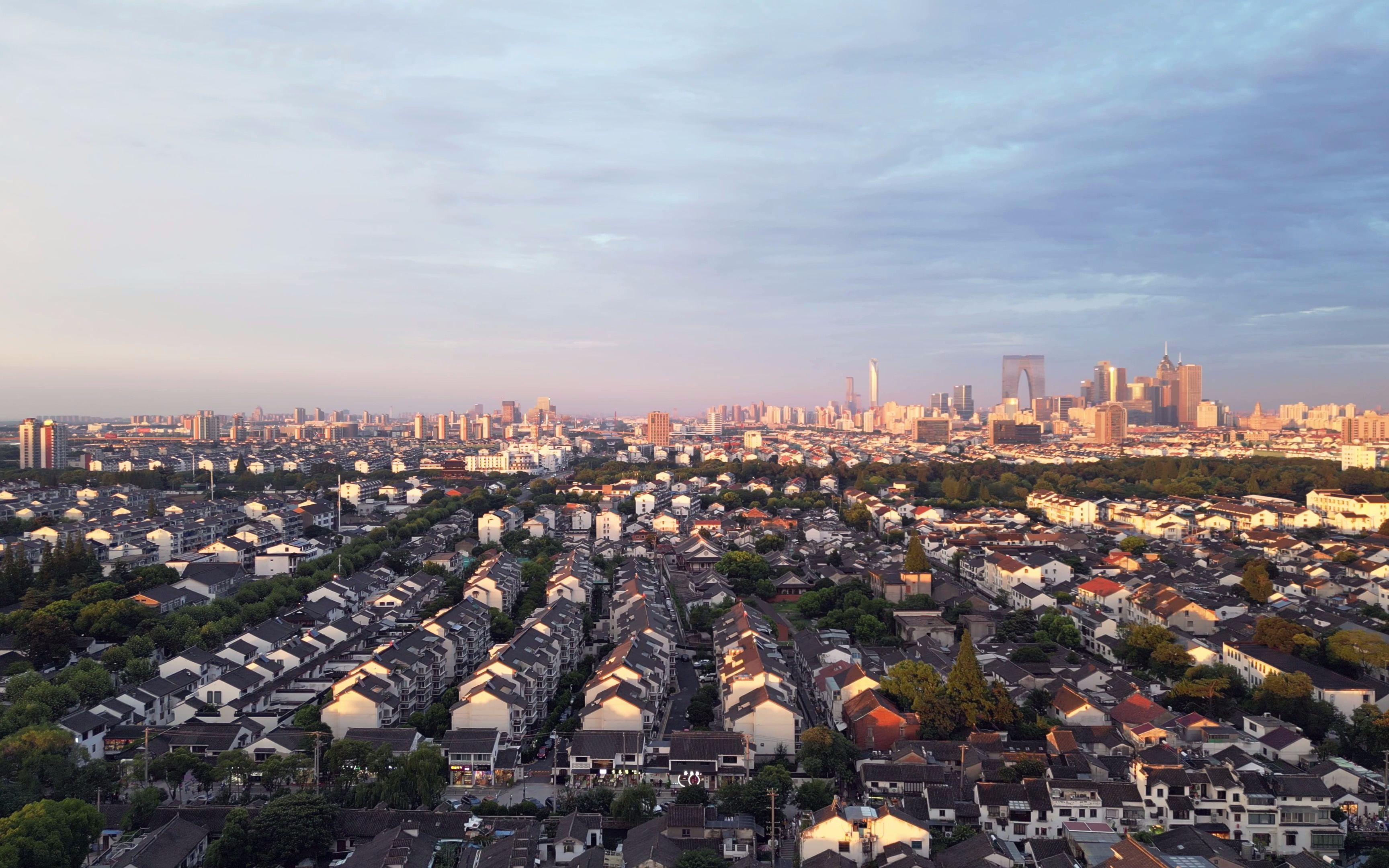 苏州航拍20230709黄昏