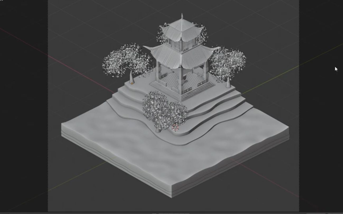 blender中式建筑模型教程详细亭子哔哩哔哩bilibili