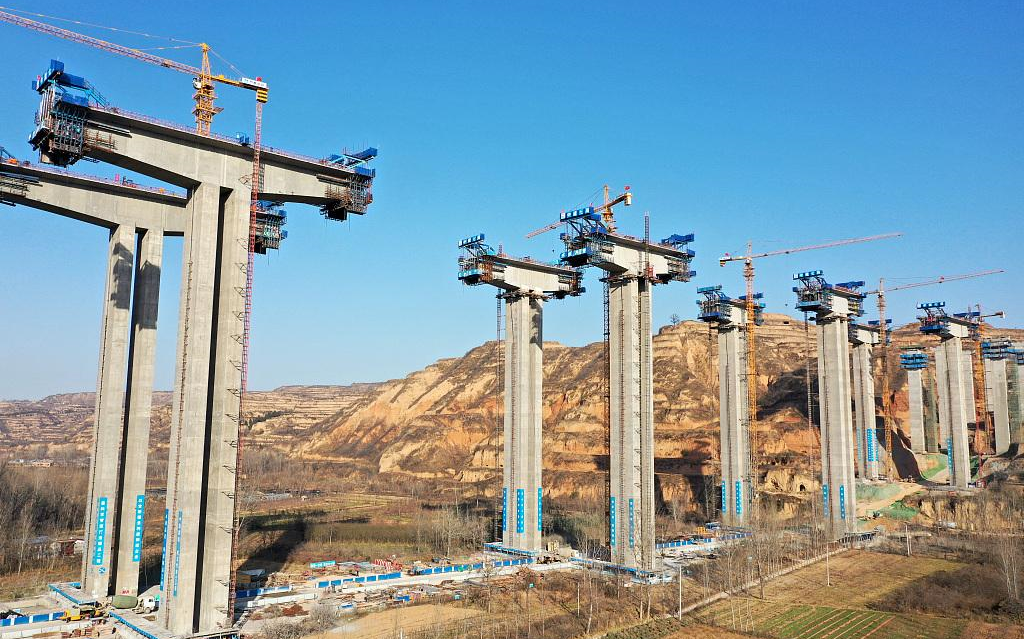 河南第一高弘农涧河特大桥