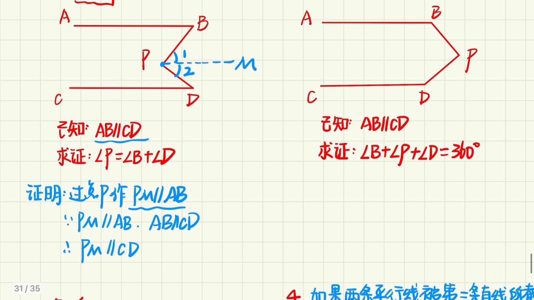 七下数学-平行线拐角模型