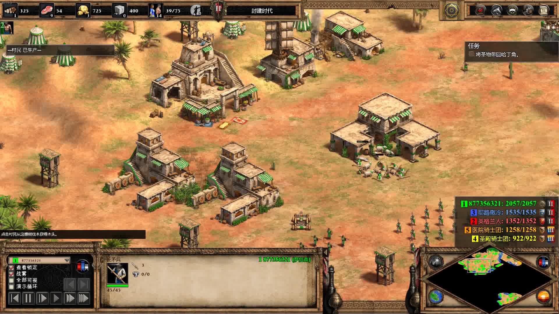 帝国时代2决定版 萨拉丁 困难 第三关