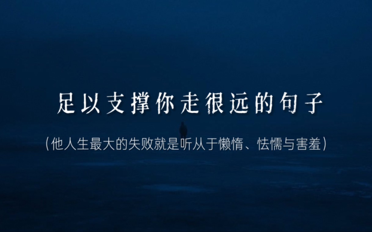 【文案摘抄】“当上帝赐予你荒野时,就意味着,他要你成为高飞的鹰.”|足以支撑你走很远的句子哔哩哔哩bilibili