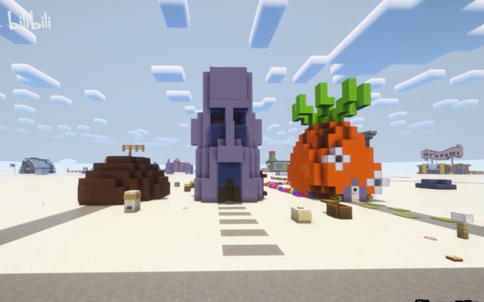 【mc建筑还原】起猛了,在mc里看到了比奇堡