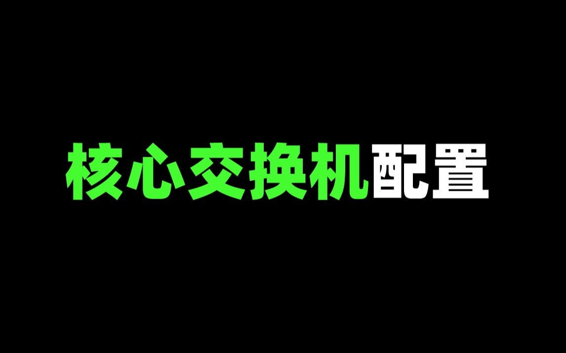 核心交换机的配置哔哩哔哩bilibili