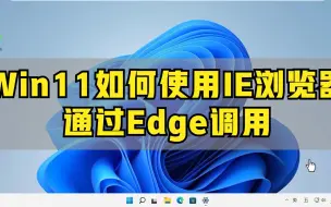 Download Video: win11里Edge调用IE内核设置