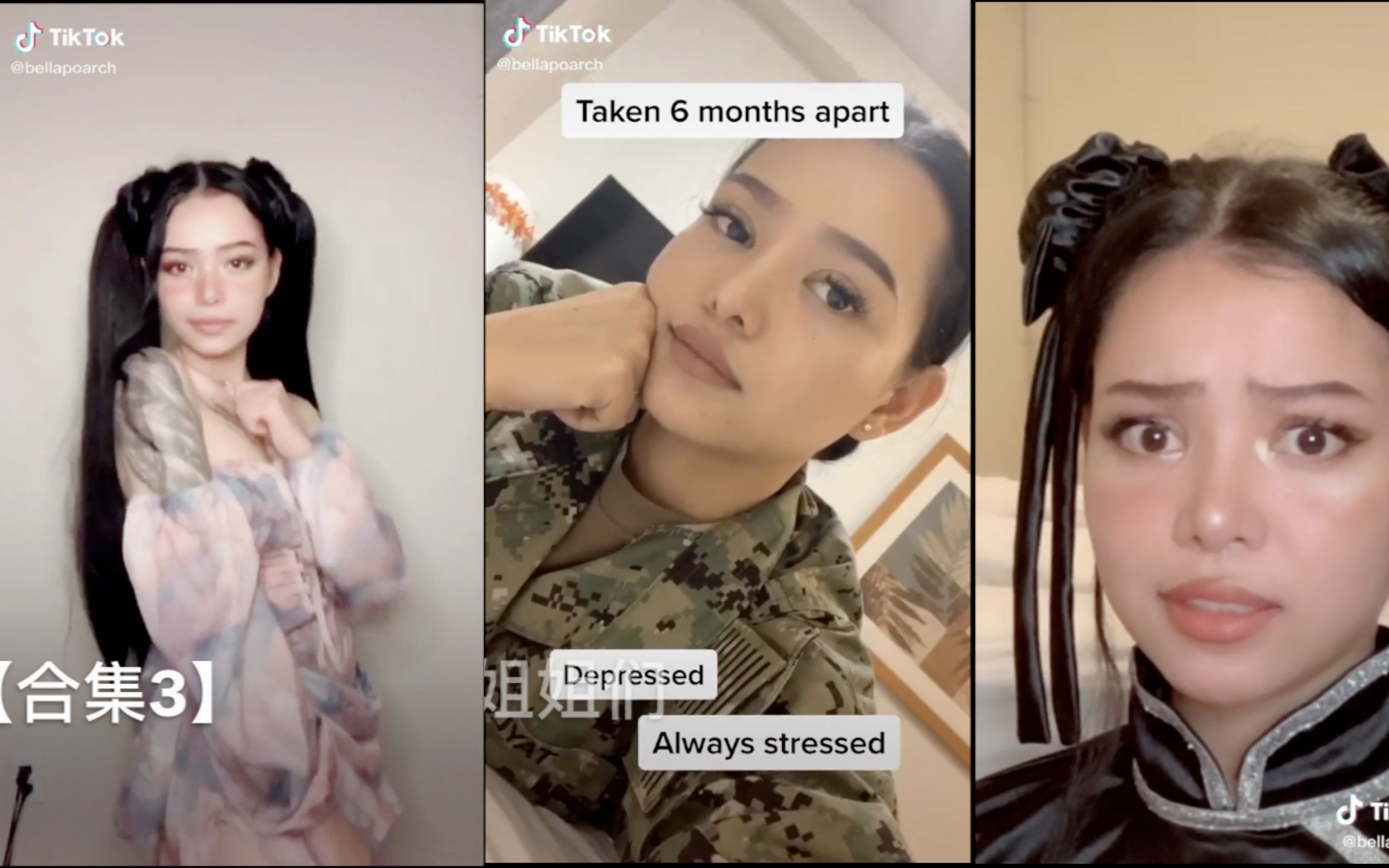 合集3tiktok上爆红的小姐姐bellapoarch部队视频来了