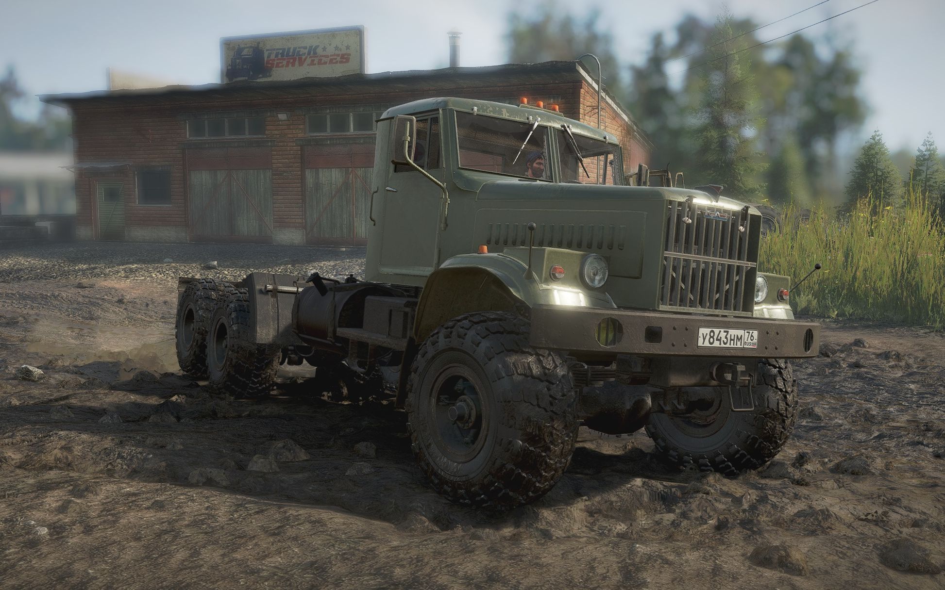 【雪地奔驰】岩滑现场 经典苏系卡车 克拉斯255运输物资