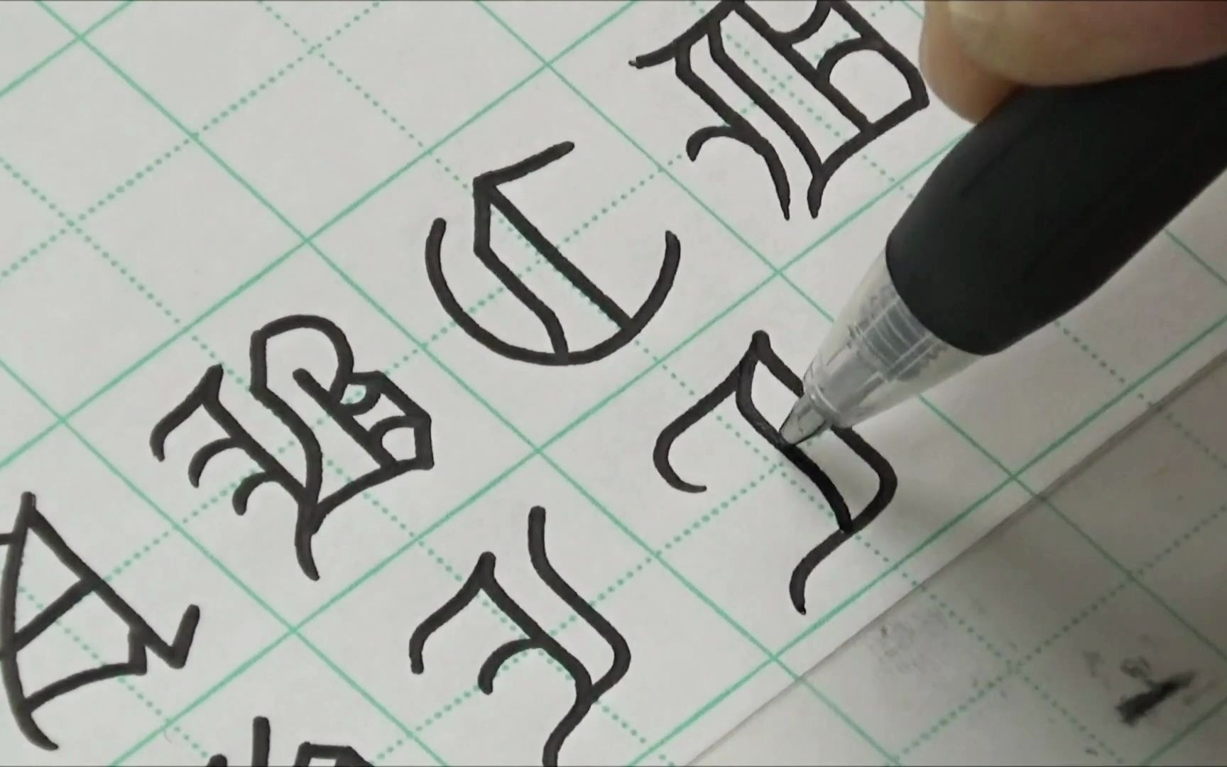 【Calligraphy】哥特体Blackletter英文书法,中性笔写法!哔哩哔哩bilibili