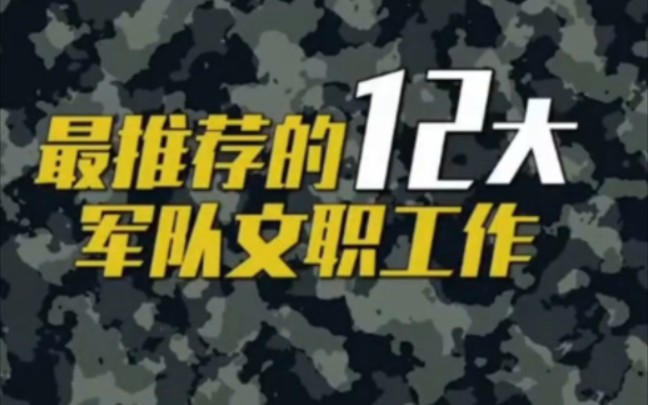 最推荐的十二个军队文职岗位# 军队文职 # 铁饭碗 # 编制 # 体制内 # 找工作哔哩哔哩bilibili